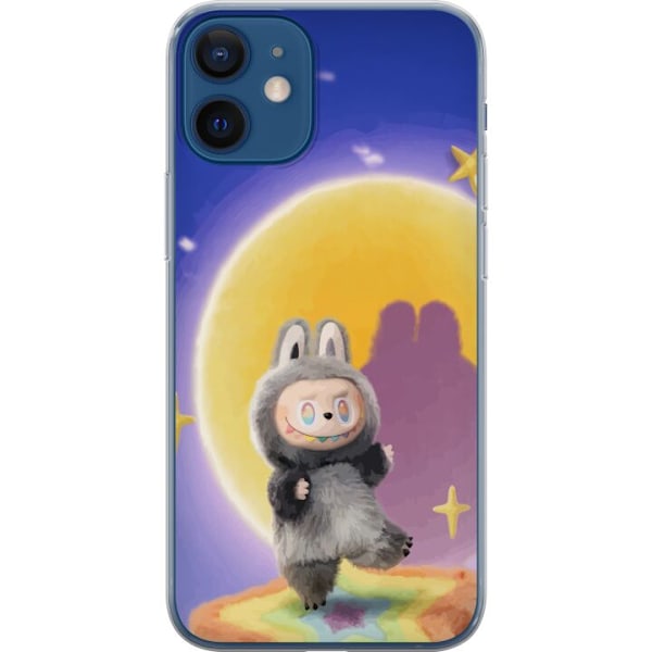 Apple iPhone 12  Läpinäkyvä kuori Labubu Neon Pop - Neonväri pop-taiteen hirviö