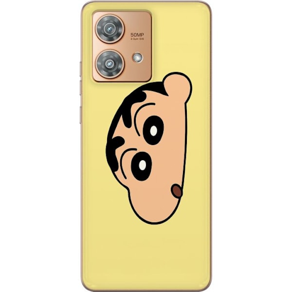 Motorola Edge 40 Neo Gennemsigtig cover Peeking Shinchan