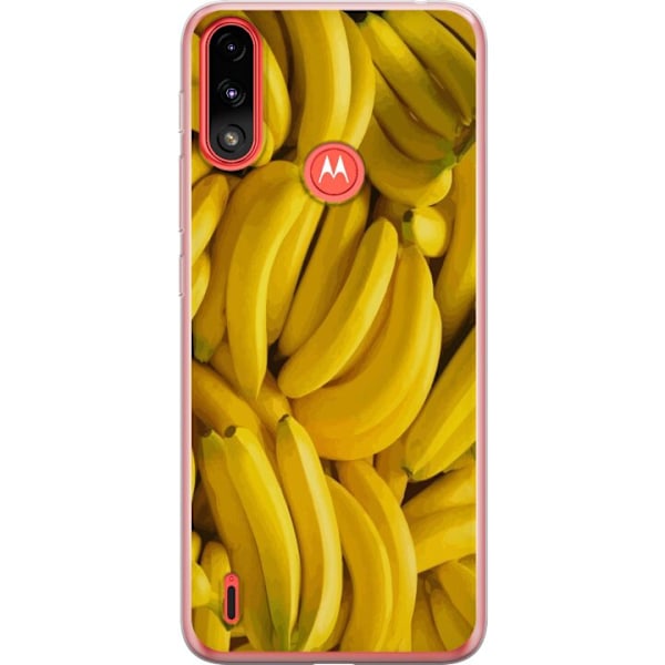 Motorola Moto E7 Power Läpinäkyvä kuori Banaani kuvio