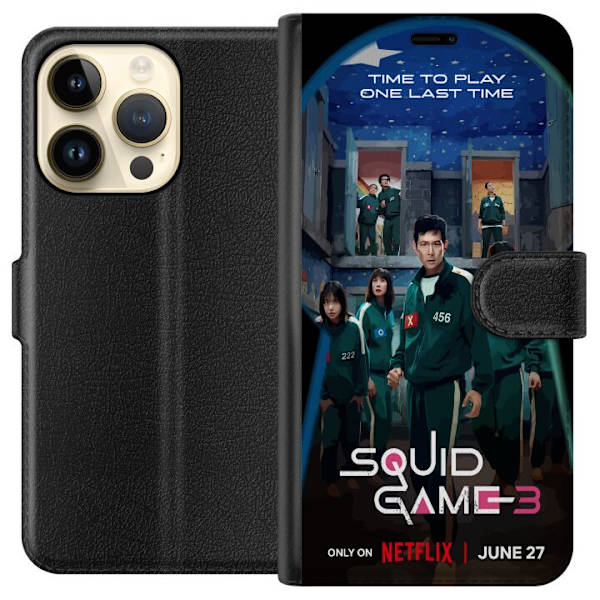 Apple iPhone 15 Pro Lompakkokotelo Squid Game Kausi 3 TV-sarjan hahmot Suositut TV-sarja Motiivit Ikoni Jännitys Draama Aasialainen suunnittelu Trend