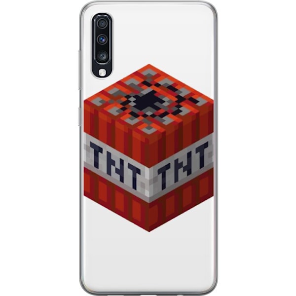 Samsung Galaxy A70 Läpinäkyvä kuori Minecraft TNT