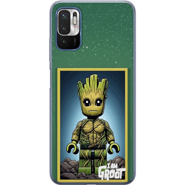 Kompatibelt Mobildeksel til Xiaomi Redmi Note 10 5G Robot med röda ögon grå