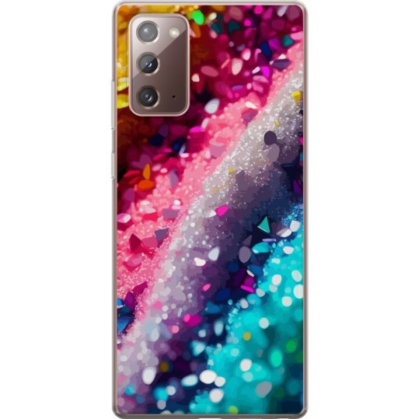 Samsung Galaxy Note20 Gjennomsiktig deksel Glitter