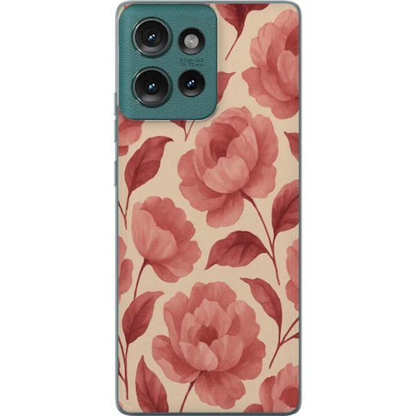 Motorola Edge 50 Genomskinligt Skal Rose Bloom