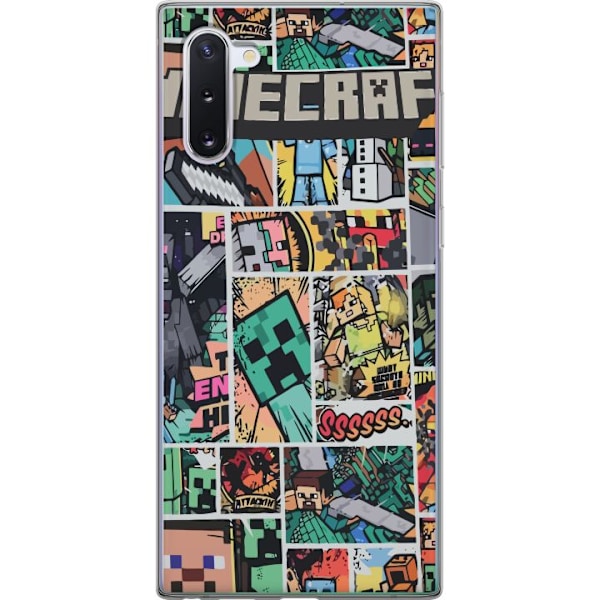Samsung Galaxy Note10 Läpinäkyvä kuori Minecraft Taide
