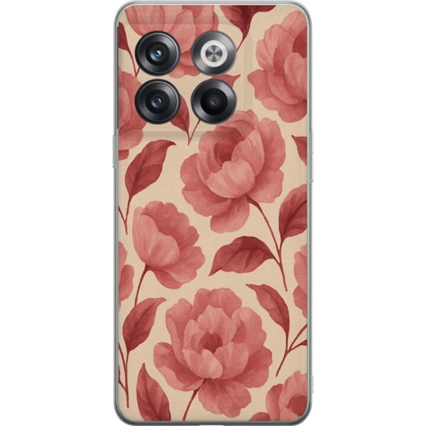 OnePlus 10T Gjennomsiktig deksel Rose Blomst
