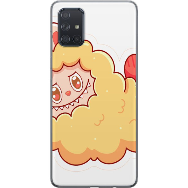 Samsung Galaxy A71 Läpinäkyvä kuori Labubu Pesukarhu Pop Mart Hahmo Keräilyesine Söpö Suunnittelu Suosittu Teema Taideteos Leikkisarja