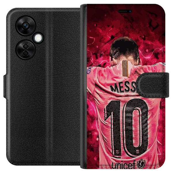 OnePlus Nord CE3 Lompakkokotelo Messi Jalkapallo Barcelona Argentiina Motivoiva Legendaarinen Pelaaja FC Barcelona Numero 10 Urheilu Jalkapallo