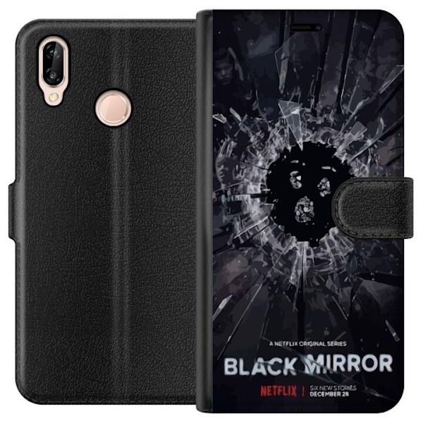 Huawei P20 lite Lompakkokotelo Black Mirror Sci-Fi Netflix -sa