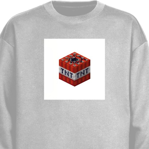 Sweatshirt for Barn | Myk og Klassisk Collegegenser Minecraft TNT grå one size