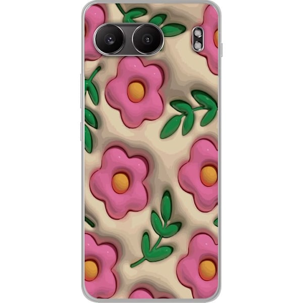 OnePlus Nord 4 Gennemsigtig cover Boblende Blomster