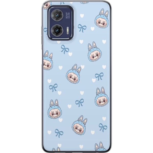 Motorola Moto G73 Gennemsigtig cover Labubu Ildånd
