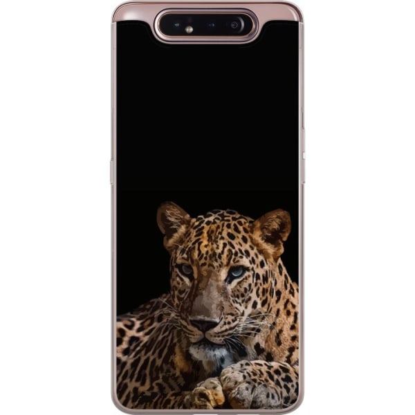 Samsung Galaxy A80 Gennemsigtig cover Leopard