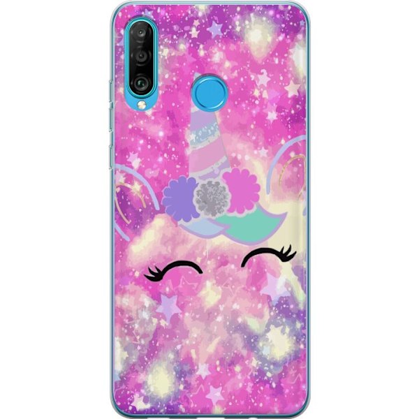 Huawei P30 lite Läpinäkyvä kuori Iloinen Einotyttö