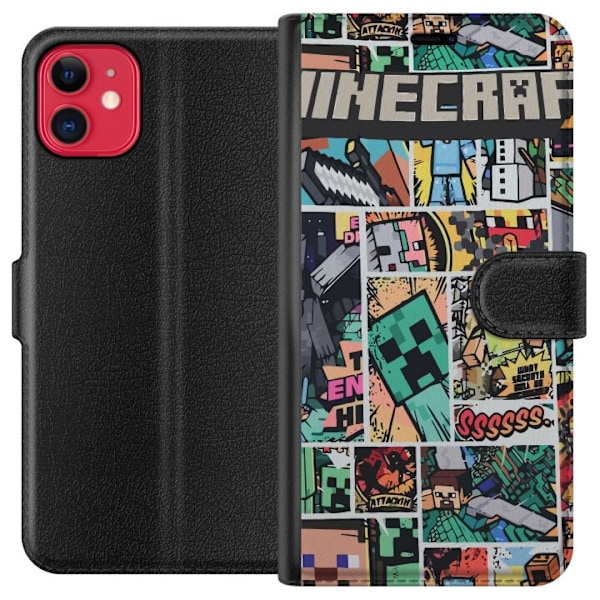 Apple iPhone 11 Plånboksfodral Minecraft Art
