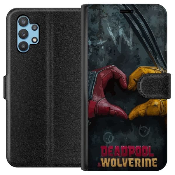 Kompatibelt Plånboksfodral till Samsung Galaxy A32 5G Wolverine Deadpool