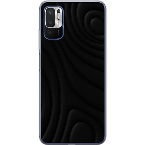 Xiaomi Redmi Note 10 5G Genomskinligt Skal Black Waves