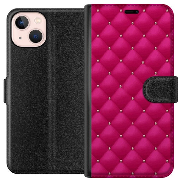 Apple iPhone 13 mini Lompakkokotelo Luksus Vaaleanpunainen