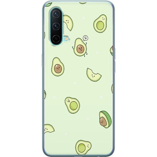 OnePlus Nord CE 5G Läpinäkyvä kuori Iloinen Avokado