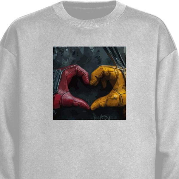 Sweatshirt for Voksen | Klassisk Collegegenser Wolverine Deadp grå S