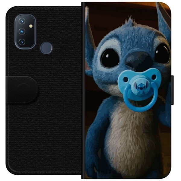 OnePlus Nord N100 Tegnebogsetui Stitch & Napp - babytema med s