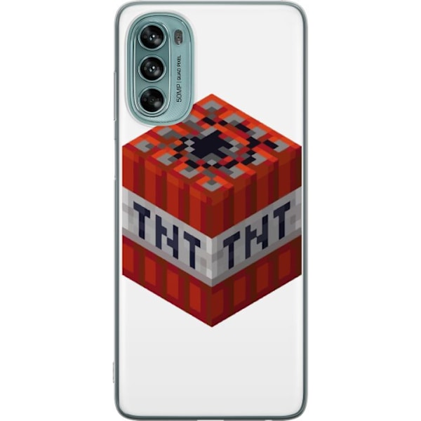 Motorola Moto G62 5G Läpinäkyvä kuori Minecraft TNT