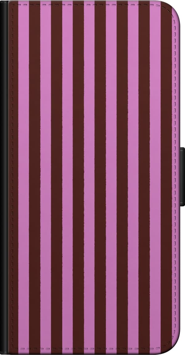Kompatibel Tegnebogsetui til Sony Xperia 5 II Rosabrune striber pink