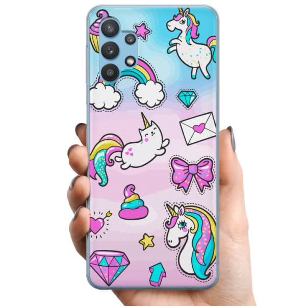 Samsung Galaxy A32 5G TPU Matkapuhelimen kuori Unicorn