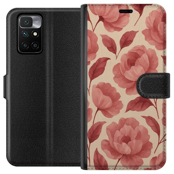Xiaomi Redmi 10 Plånboksfodral Rose Bloom