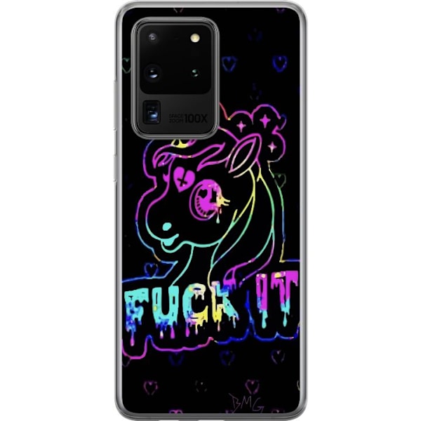 Samsung Galaxy S20 Ultra Gennemsigtig cover Fuck it Unicorn