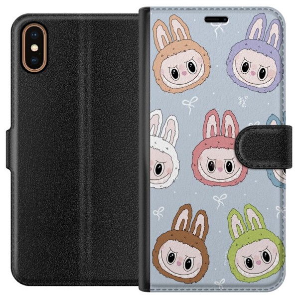 Apple iPhone X Tegnebogsetui Labubu Star mønster