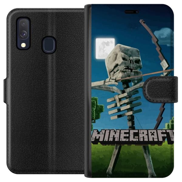 Kompatibel Tegnebogsetui til Samsung Galaxy A40 A Minecraft Movie