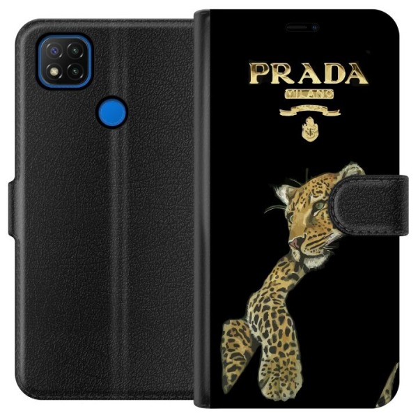 Xiaomi Redmi 9C Tegnebogsetui Prada Leopard