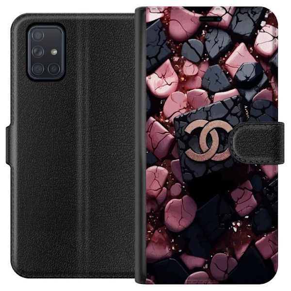 Samsung Galaxy A71 Plånboksfodral Chanel Black and Pink