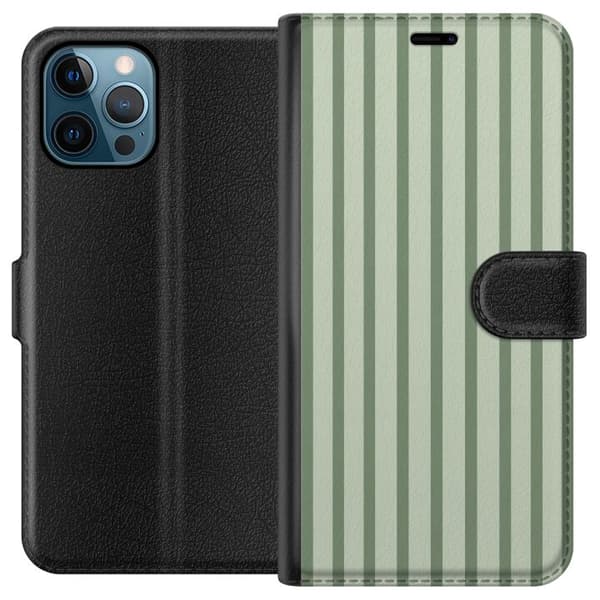 Kompatibelt Plånboksfodral till Apple iPhone 12 Pro Max Gröna salviaränder grön