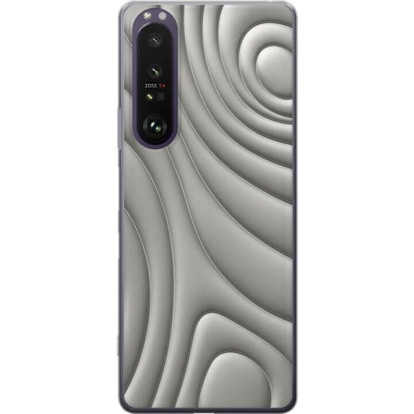 Sony Xperia 1 III Läpinäkyvä kuori Hopea-aallot