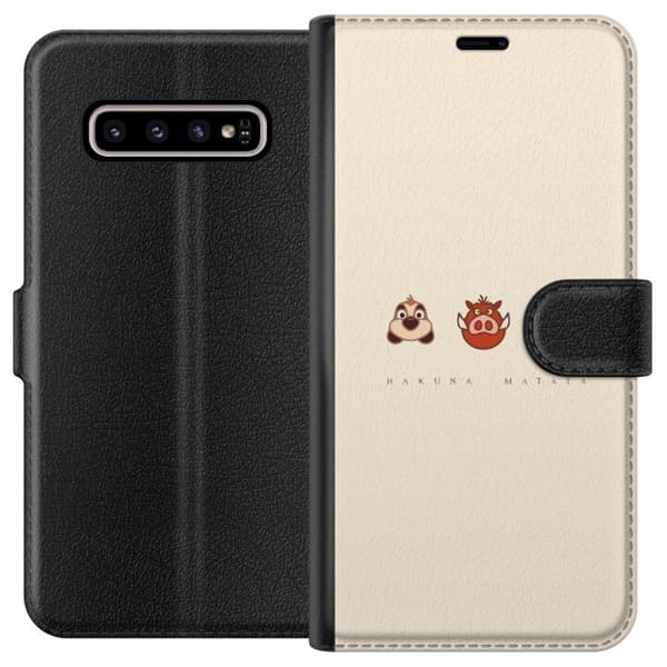 Kompatibelt Lommeboketui til Samsung Galaxy S10+ Hakuna Matata