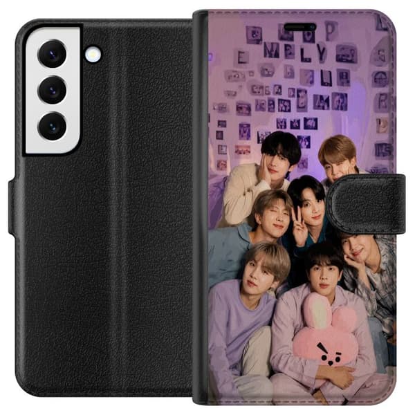 Kompatibel Tegnebogsetui til Samsung Galaxy S22 5G BTS lilla