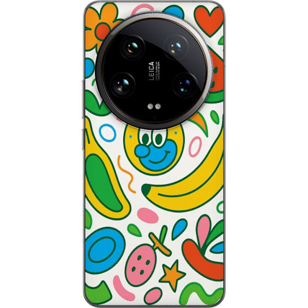 Xiaomi 14 Ultra Gjennomsiktig deksel Sommerfuglslør