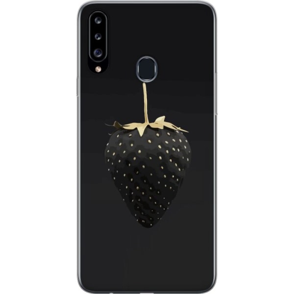 Samsung Galaxy A20s Gjennomsiktig deksel Luksuriøs Jordbær