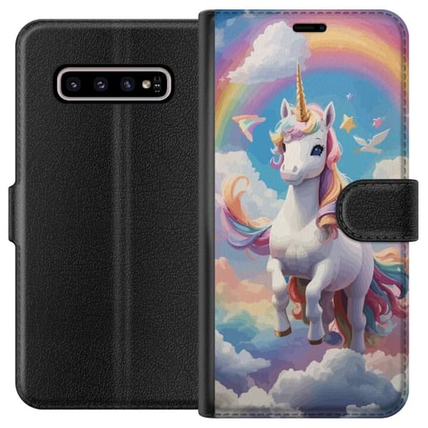 Kompatibelt Lommeboketui til Samsung Galaxy S10+ Einhjøring