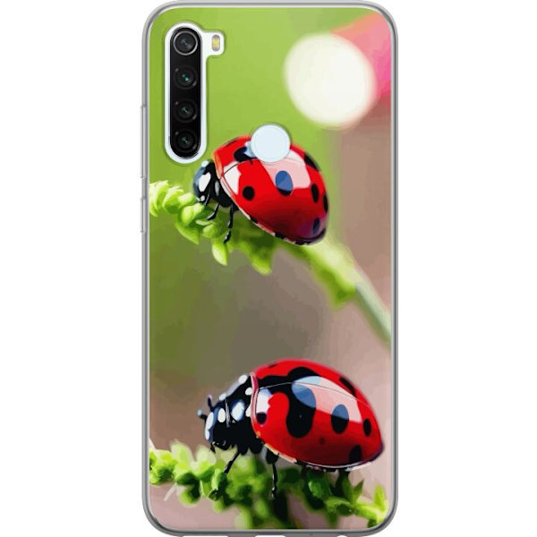 Xiaomi Redmi Note 8 Läpinäkyvä kuori Leppäkerttu Hyönteinen Onni Symboli Luontoaihe Suosittu Graafinen Motiivi Koristelu Kesäkiertue