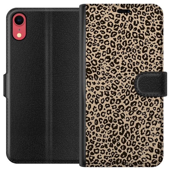 Apple iPhone XR Lommeboketui Leopardskisse