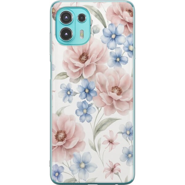 Motorola Edge 20 Lite Läpinäkyvä kuori Romanttiset kukat