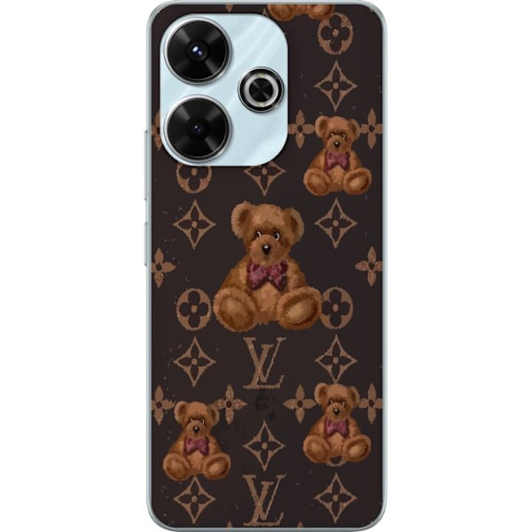 Xiaomi Redmi 13 Läpinäkyvä kuori Louis Vuitton Teddykarhu Kuvio Ylellinen Muotisuunnittelu Suosittu Motiivi Muoti-Trendi Ylelliset Asusteet