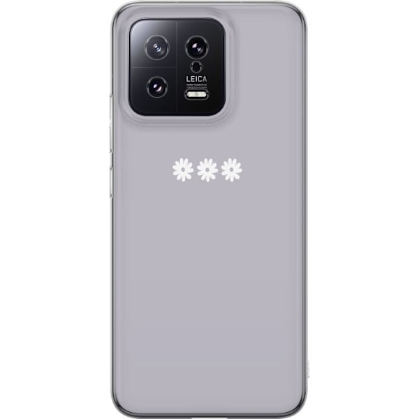 Xiaomi 13 Läpinäkyvä kuori Lila Blomminimalismi - tyylikäs kukkakuva lila taustalla