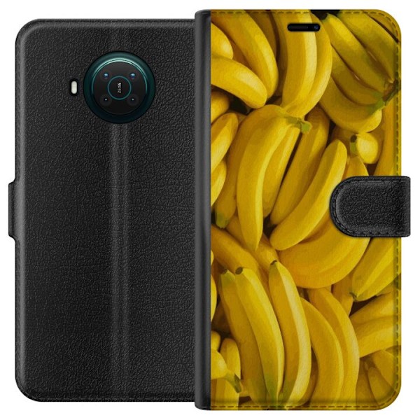 Nokia X10 Plånboksfodral Banana Pattern – lekfullt mönster