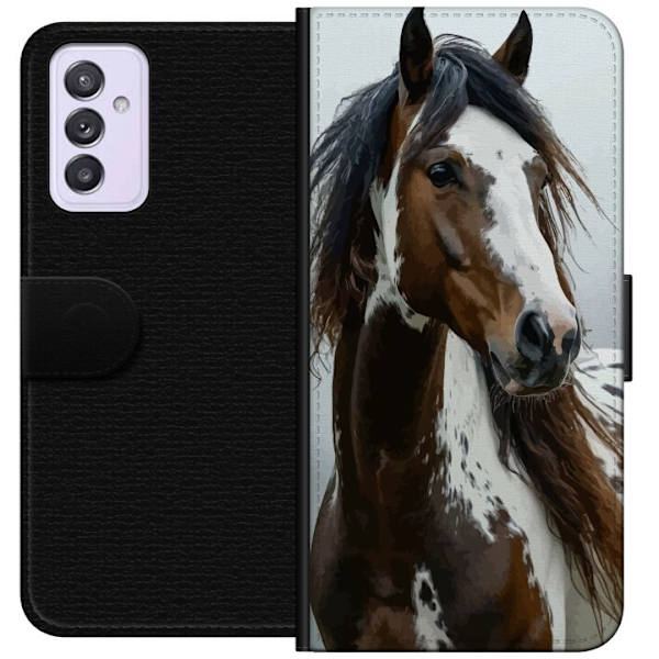 Samsung Galaxy A82 5G Lompakkokotelo Hevonen Eläimet Aihe Graafinen Suunnittelu Luonto Vahva Aihe Suosittu Taide Eläinten Teema Ratsastus