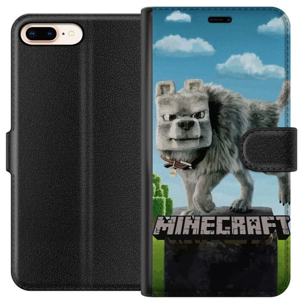 Kompatibel Tegnebogsetui til Apple iPhone 8 Plus A Minecraft Movie
