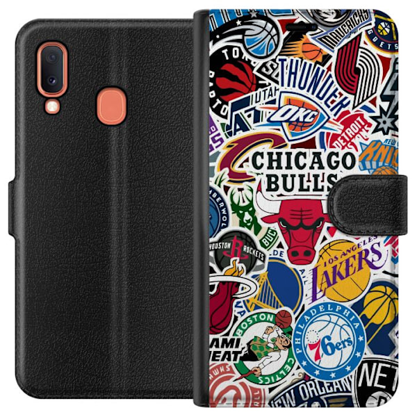 Samsung Galaxy A20e Lompakkokotelo NBA